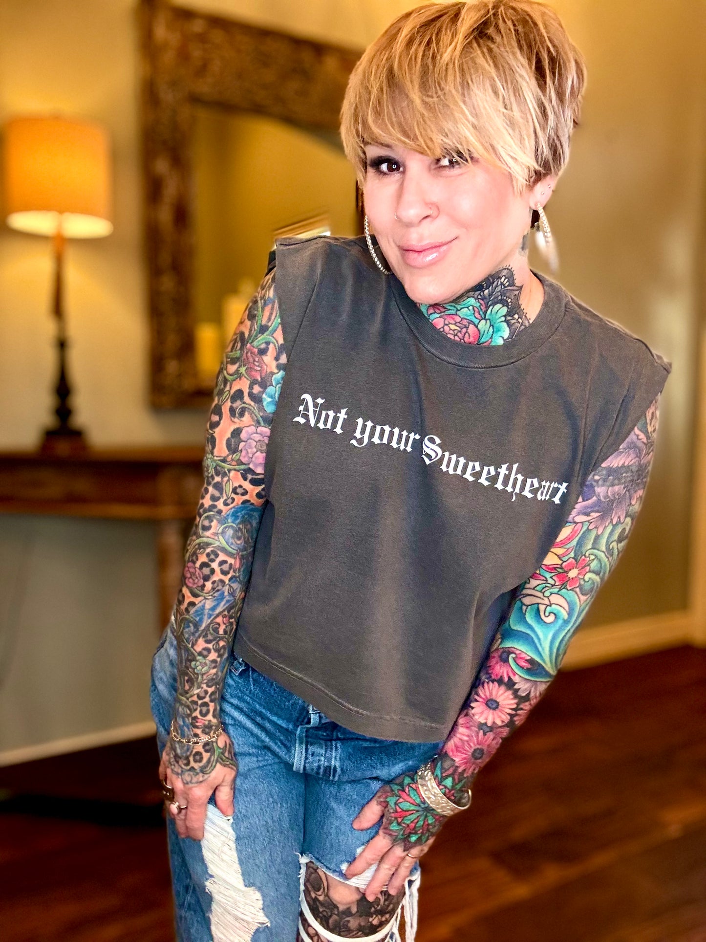 Not Your Sweetheart Sleeveless Tee