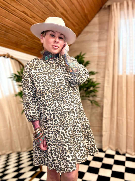 Annie Leopard Print Dress