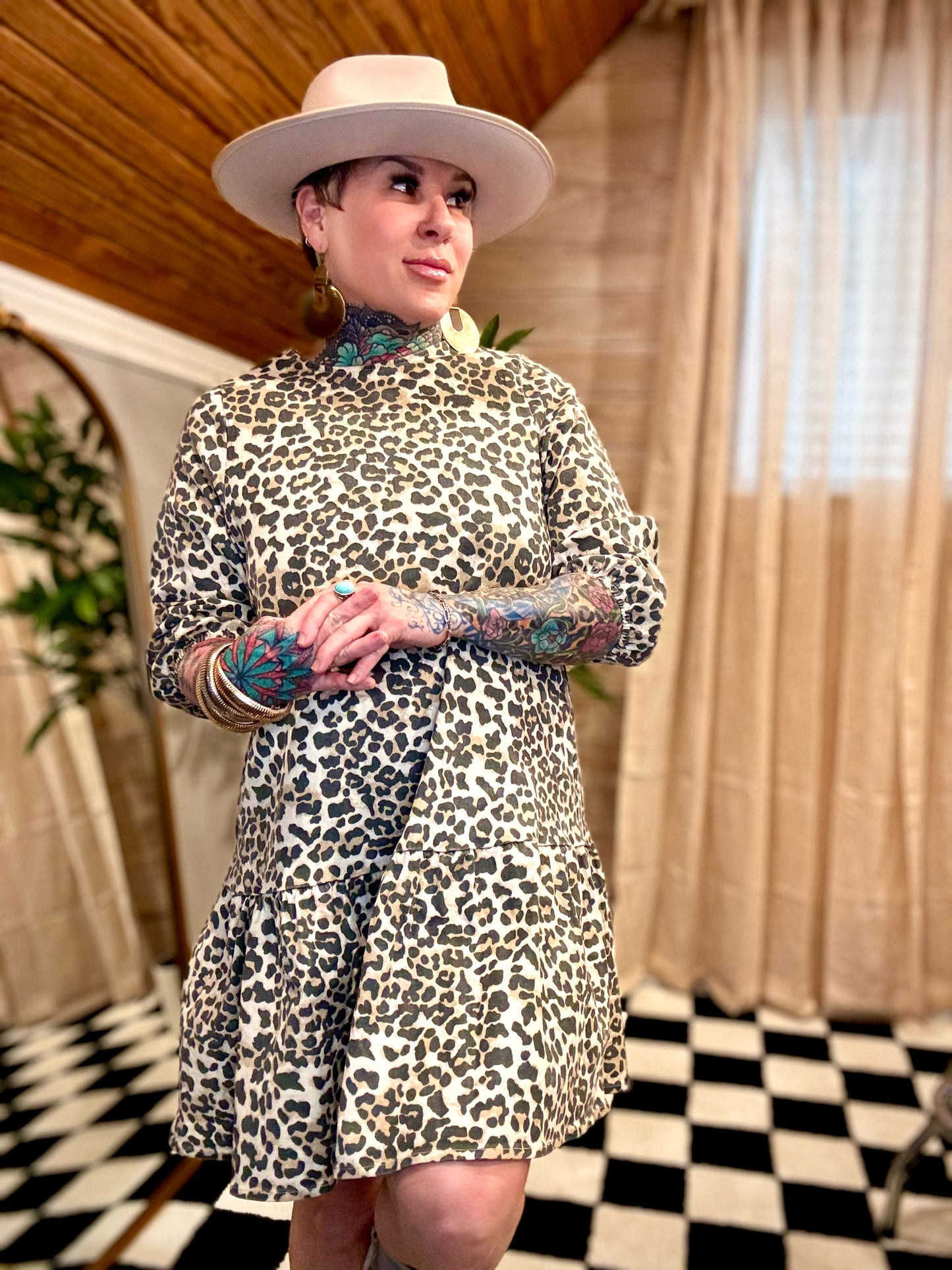 Annie Leopard Print Dress