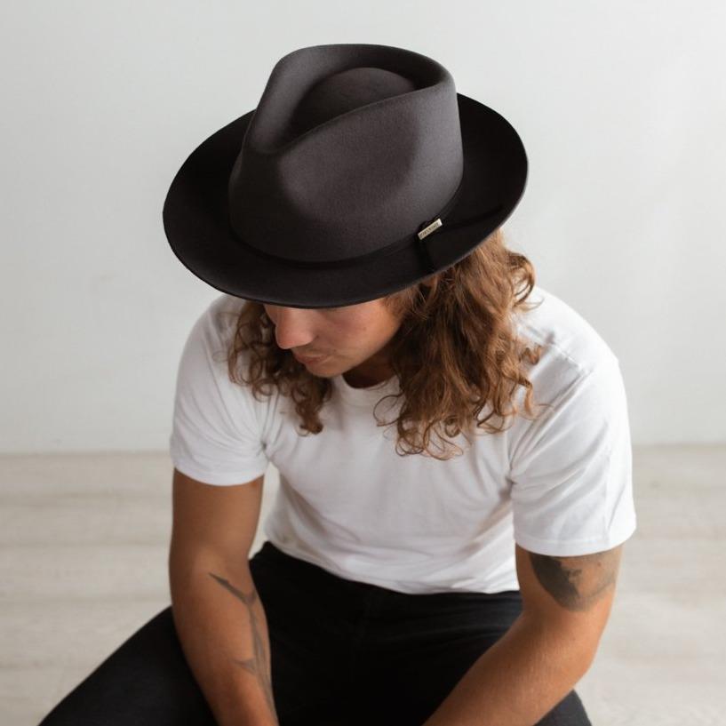 OLD CITY FEDORA HAT – BLACK BAND