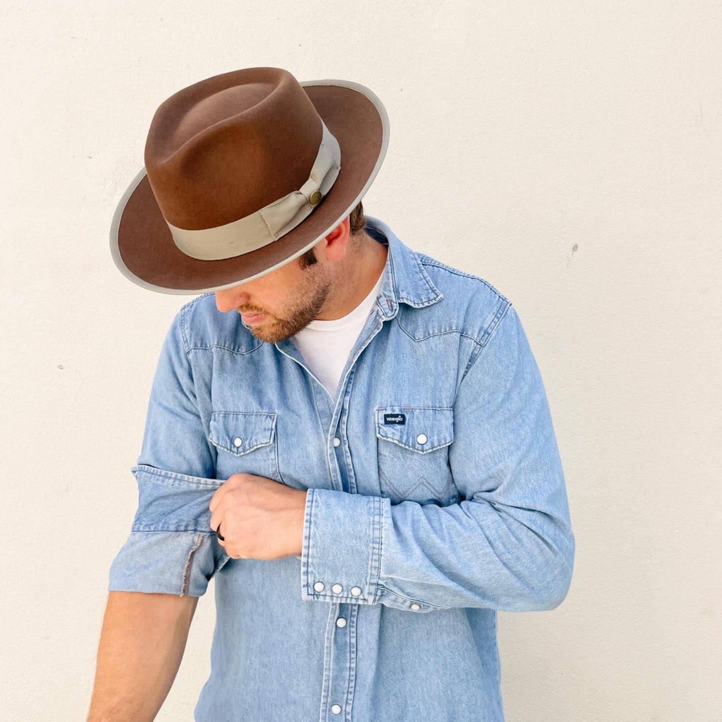 WATERLOO SNAP BRIM FEDORA - COFFEE / SAGE