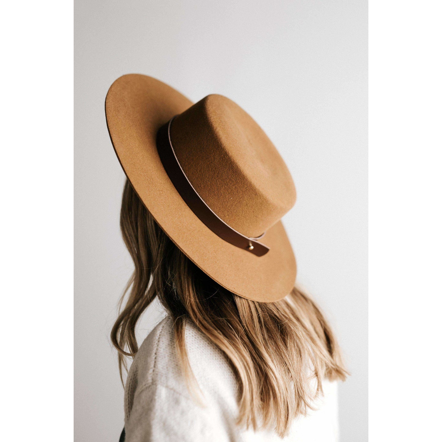 Chocolate Brown Removable Leather Hat Band